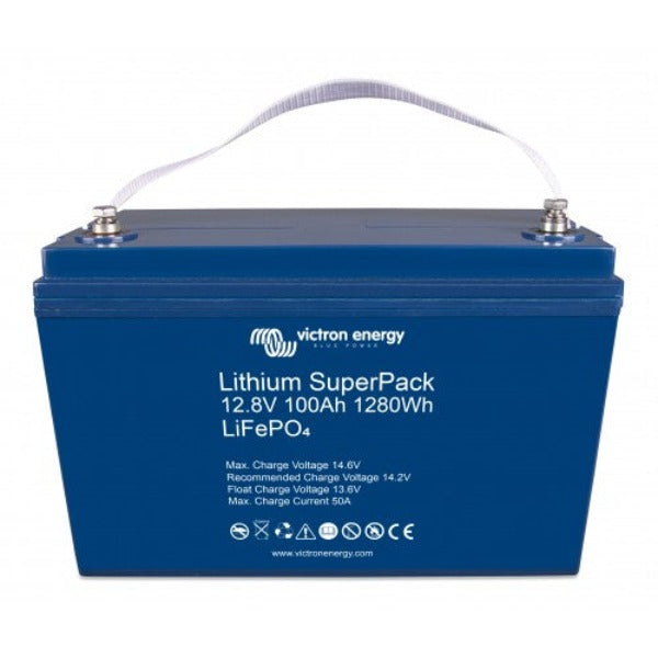 12V Victron Lithium SuperPack LiFePO4 12.8V 100AH Battery