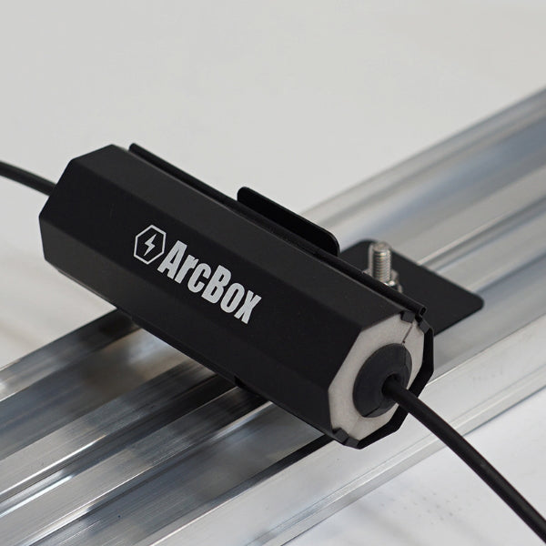 ArcBox mounted on a rail using the ARC-M01 bracket