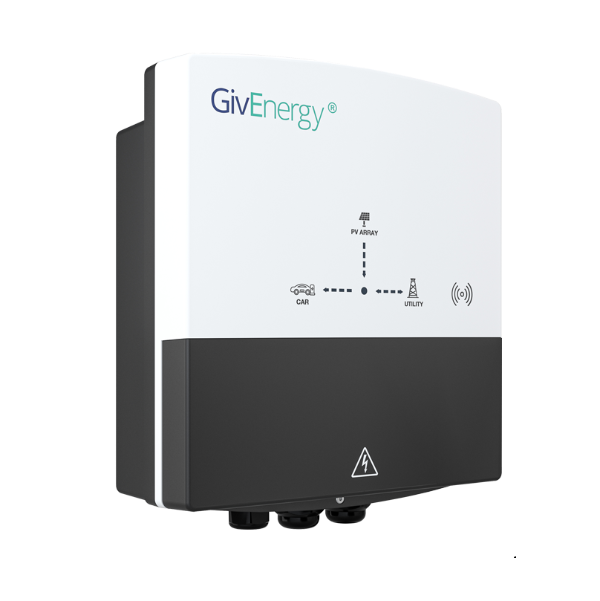 GivEnergy 7kW EV charger tilted to the right