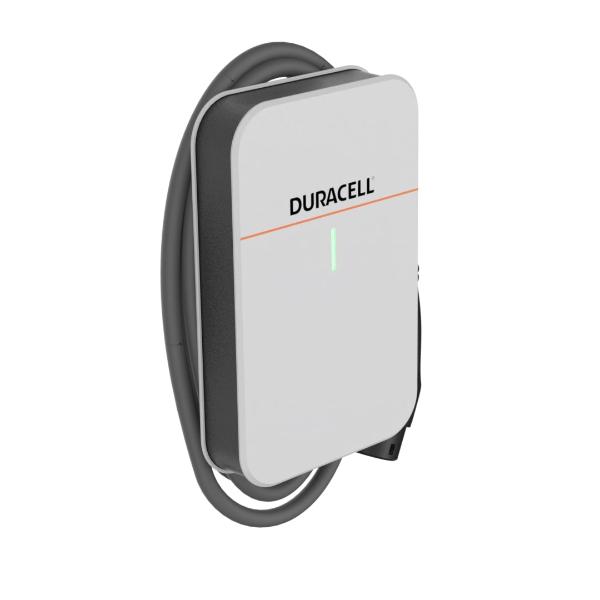 Duracell Energy DuraCharger white 7kW EV charger from the right