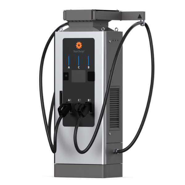 StarCharge Jupiter EV Charger from the right