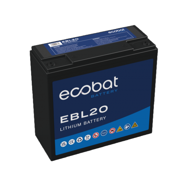 Ecobat EBL20 Lithium Leisure Battery 12.8V,20Ah - Leisure