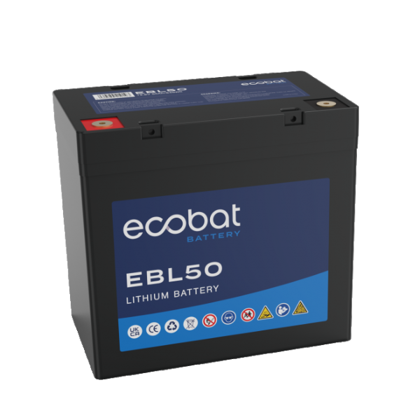 Ecobat EBL50 Lithium Leisure Battery 12.8V,50Ah - Leisure