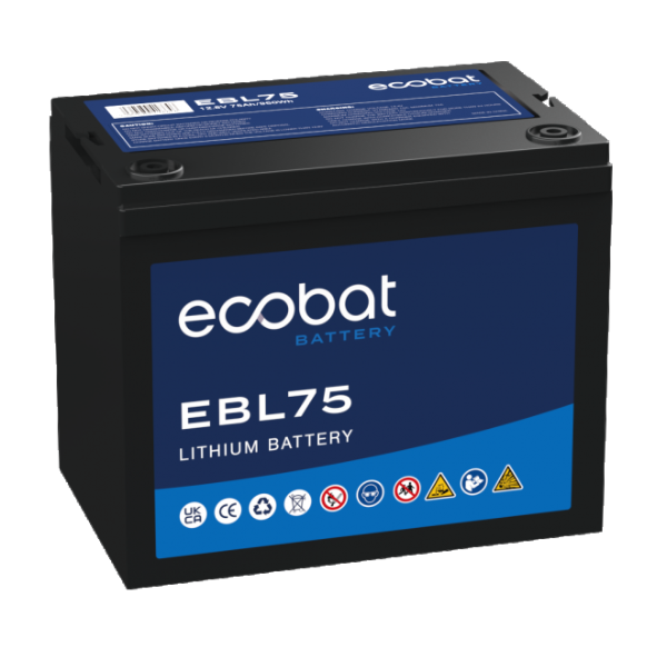 Ecobat EBL75 Lithium Leisure Battery 12.8V,75Ah - Leisure